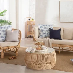 Tannum Natural Border Outdoor Rug