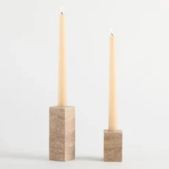 Tarra Travertine Candle Holder