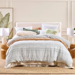 Tasman Jacquard Green Quilt Cover Set