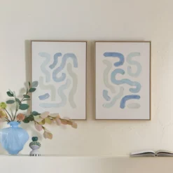 Tide Lines Framed Canvas Wall Art
