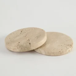 Travertine Marble Coaster Set of 2