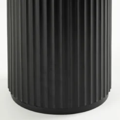 Tully Black Fluted Side Table