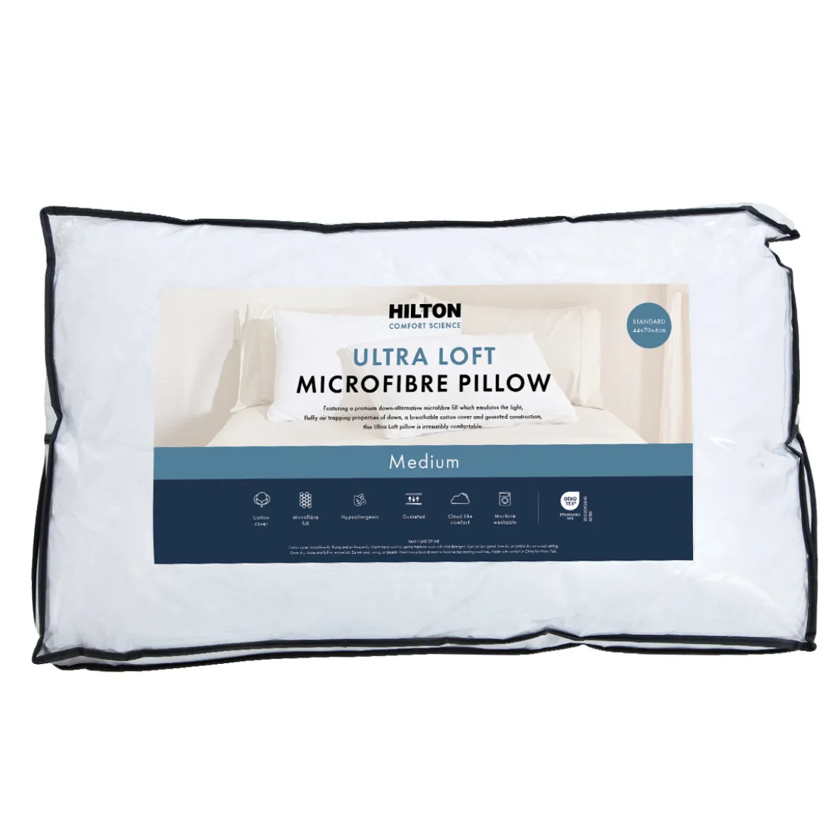 Ultra Loft Medium Gusseted Microfibre Pillow