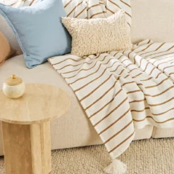 Vale Stripe Chenille Extra large Throw