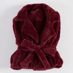 Victoria Mahogany Faux Fur Bath Robe