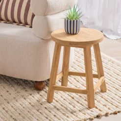 Ward Recycled Teak Round Stool