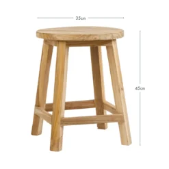 Ward Recycled Teak Round Stool
