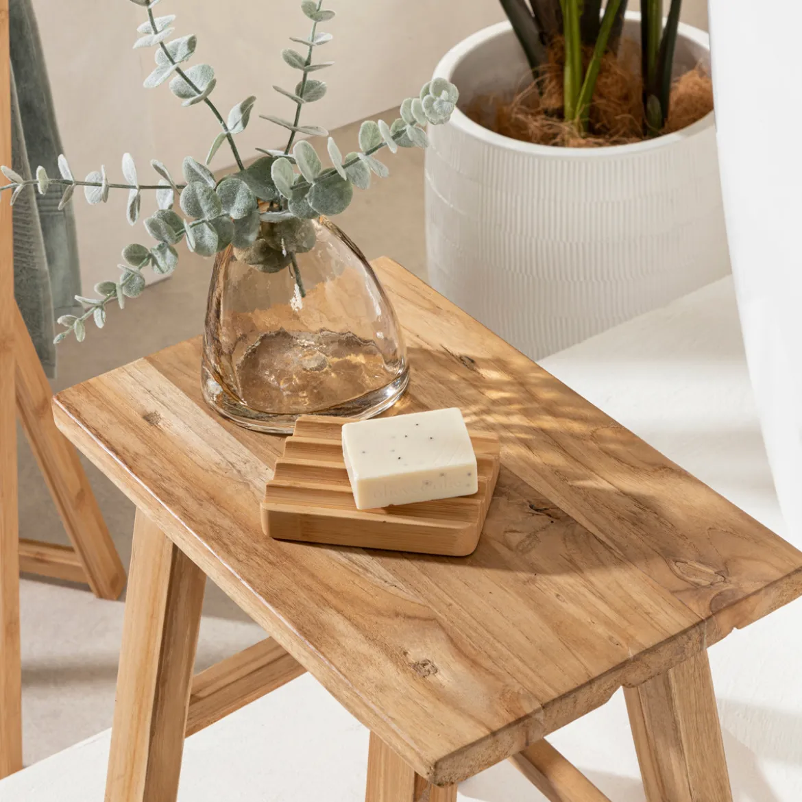 Ward Recycled Teak Stool