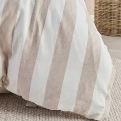 Washed Linen Cotton Stripe Quilt Cover Set