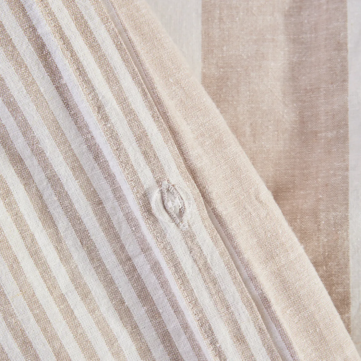 Washed Linen Cotton Stripe Quilt Cover Set