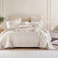 Washed Linen Coverlet Set