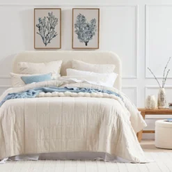 Washed Linen Coverlet Set