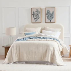 Washed Linen Coverlet Set