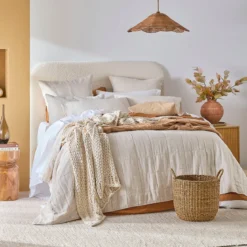 Washed Linen Coverlet Set