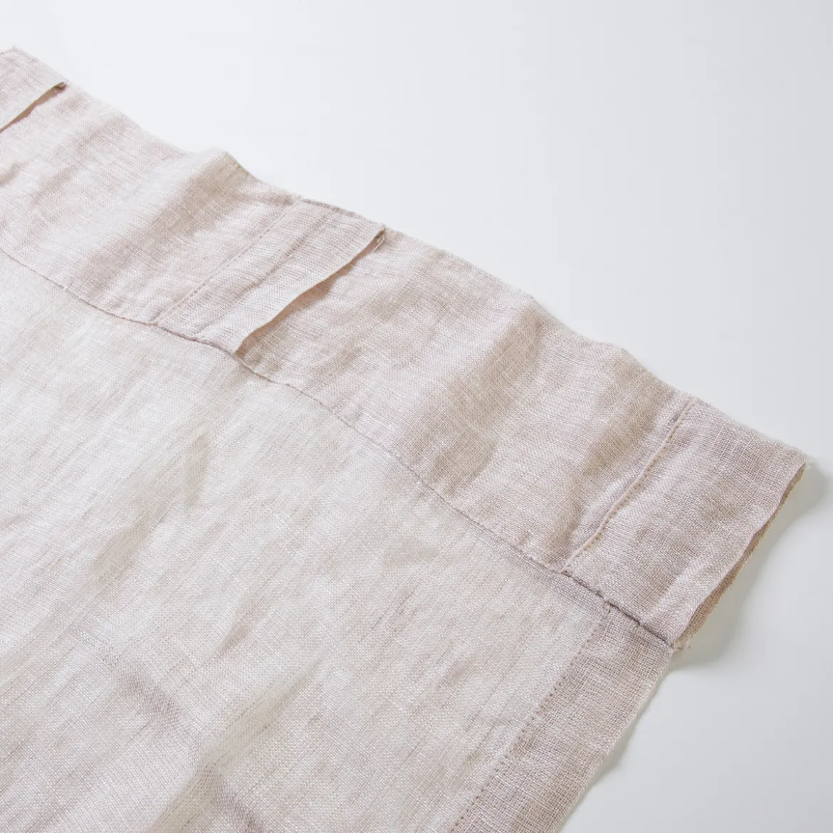 Washed Linen Natural Sheer Curtain Set of 2