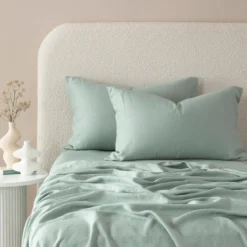 Washed Linen Sage Standard Pillowcase Pair