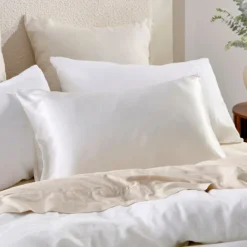 White Mulberry Silk Plain Pillowcase