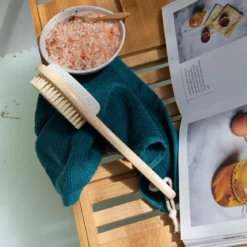 Wooden Bath Brush and Pumice Stone