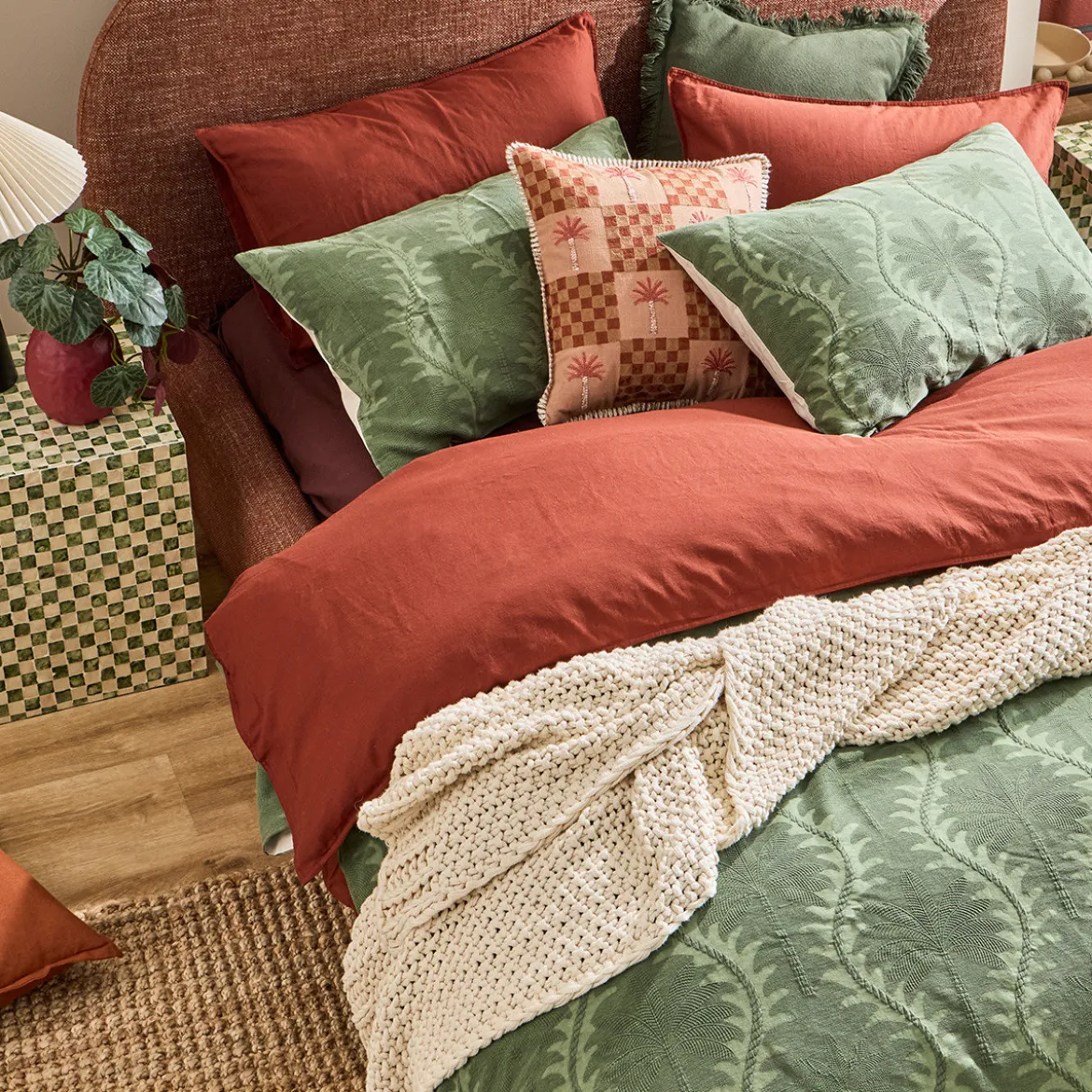 Zenda Palm Quilt Cover Set
